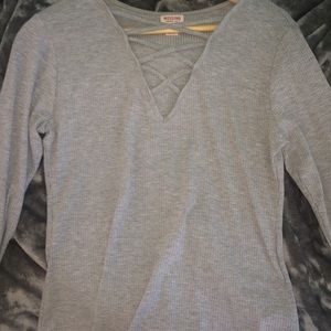 Laced v neck shirt